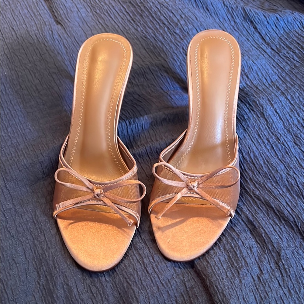 Elegant brown Women's Slide in heels